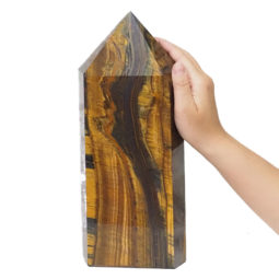 Tiger Eye Terminated Point DS812 | Himalayan Salt Factory