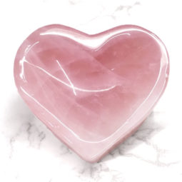0.21kg Rose Quartz Heart Bowl | Himalayan Salt Factory