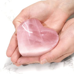 0.21kg Rose Quartz Heart Bowl | Himalayan Salt Factory
