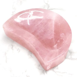 0.2kg Rose Quartz Moon Bowl 9 0.2kg Rose Quartz Moon Bowl | Himalayan Salt Factory