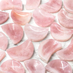 0.2kg Rose Quartz Moon Bowl 8 0.2kg Rose Quartz Moon Bowl | Himalayan Salt Factory