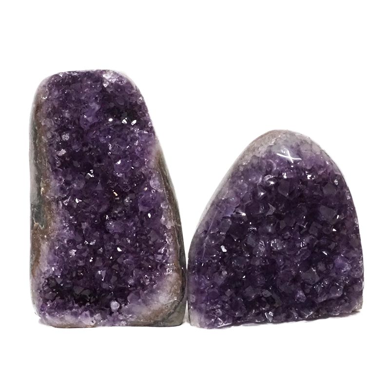 1.92kg Amethyst Polished Crystal Geode Specimen Set 2 Pieces DN147 3 Amethyst Polished Crystal Geode Specimen Set 2 Pieces DN147 | Himalayan Salt Factory