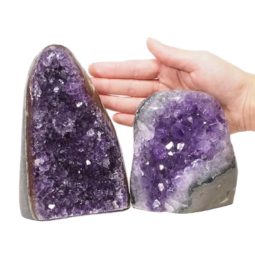 2.34kg Amethyst Polished Crystal Geode Specimen Set 2 Pieces DN153 5 Amethyst Polished Crystal Geode Specimen Set 2 Pieces DN153 | Himalayan Salt Factory