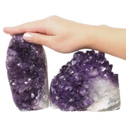 2.43kg Amethyst Polished Crystal Geode Specimen Set 2 Pieces DN155 5 Amethyst Polished Crystal Geode Specimen Set 2 Pieces DN155 | Himalayan Salt Factory
