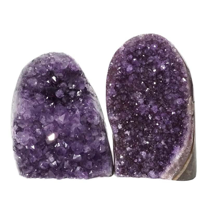 2.14kg Amethyst Polished Crystal Geode Specimen Set 2 Pieces DN163 3 Amethyst Polished Crystal Geode Specimen Set 2 Pieces DN163 | Himalayan salt factory