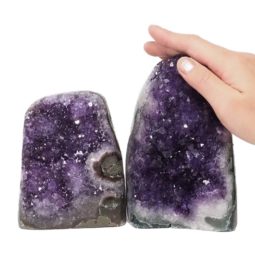 2.27kg Amethyst Polished Crystal Geode Specimen Set 2 Pieces DN165 5 Amethyst Polished Crystal Geode Specimen Set 2 Pieces DN165 | Himalayan salt factory