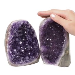 2.58kg Amethyst Polished Crystal Geode Specimen Set 2 Pieces DN167 5 Amethyst Polished Crystal Geode Specimen Set 2 Pieces DN167 | Himalayan salt factory