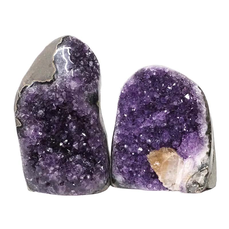 2.63kg Amethyst Polished Crystal Geode Specimen Set 2 Pieces DN171 3 Amethyst Polished Crystal Geode Specimen Set 2 Pieces DN171 | Himalayan salt factory