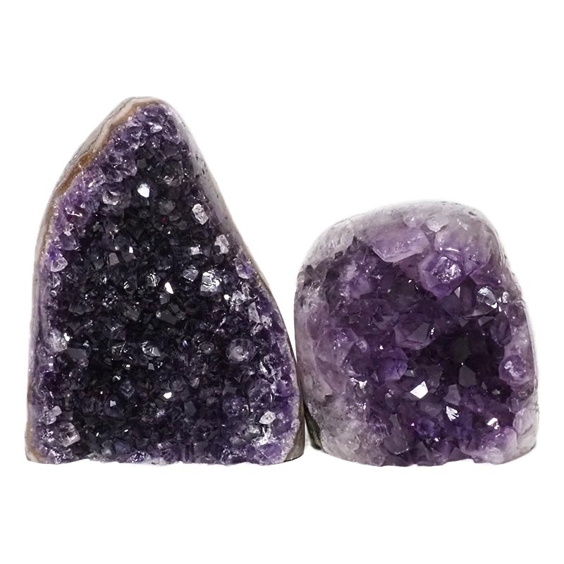 2.70kg Amethyst Polished Crystal Geode Specimen Set 2 Pieces DN172 3 Amethyst Polished Crystal Geode Specimen Set 2 Pieces DN172 | Himalayan salt factory