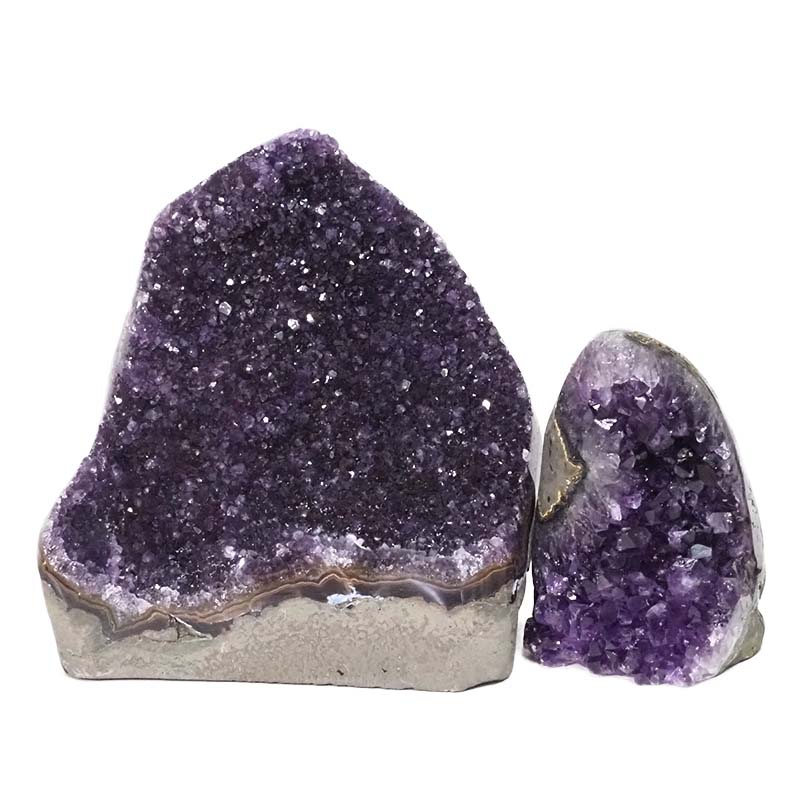3.24kg Amethyst Polished Crystal Geode Specimen Set 2 Pieces DN178 3 Amethyst Polished Crystal Geode Specimen Set 2 Pieces DN178 | Himalayan salt factory