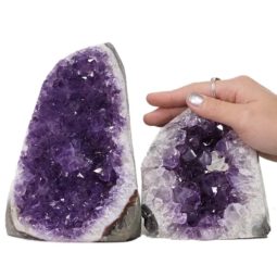 3.31kg Amethyst Polished Crystal Geode Specimen Set 2 Pieces DN292 5 Amethyst Polished Crystal Geode Specimen Set 2 Pieces DN292 | Himalayan Salt Factory