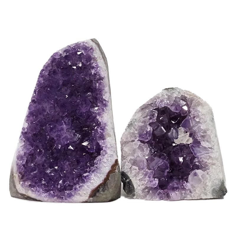 3.31kg Amethyst Polished Crystal Geode Specimen Set 2 Pieces DN292 3 Amethyst Polished Crystal Geode Specimen Set 2 Pieces DN292 | Himalayan Salt Factory