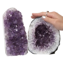 3.43kg Amethyst Polished Crystal Geode Specimen Set 2 Pieces DN295 5 Amethyst Polished Crystal Geode Specimen Set 2 Pieces DN295 | Himalayan Salt Factory