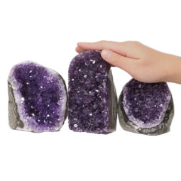 2.41kg Amethyst Polished Crystal Geode Specimen Set 3 Pieces DN181 5 Amethyst Polished Crystal Geode Specimen Set 3 Pieces DN181 | Himalayan Salt Factory