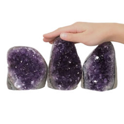 2.68kg Amethyst Polished Crystal Geode Specimen Set 3 Pieces DN187 5 Amethyst Polished Crystal Geode Specimen Set 3 Pieces DN187 | Himalayan Salt Factory