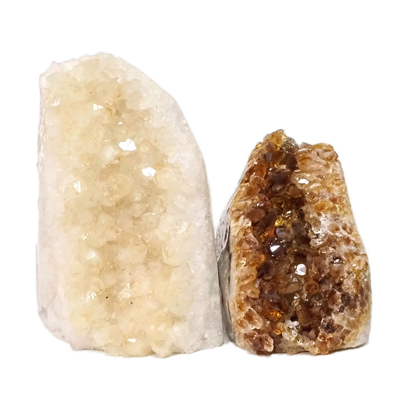 1.90kg Citrine Polished Crystal Geode Specimen Set 2 Pieces DN190 3 Citrine Polished Crystal Geode Specimen Set 2 Pieces DN190 | Himalayan Salt Factory