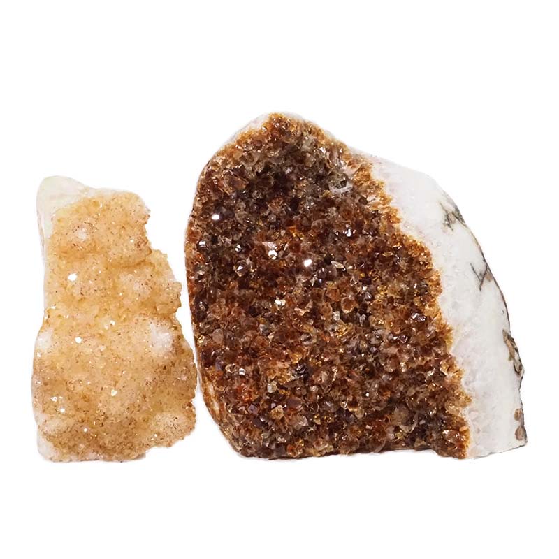 3.18kg Citrine Polished Crystal Geode Specimen Set 2 Pieces DN191 3 Citrine Polished Crystal Geode Specimen Set 2 Pieces DN191 | Himalayan Salt Factory