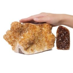 3.21kg Citrine Polished Crystal Geode Specimen Set 2 Pieces DN193 5 Citrine Polished Crystal Geode Specimen Set 2 Pieces DN193 | Himalayan Salt Factory