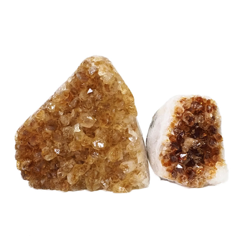 2.22kg Citrine Polished Crystal Geode Specimen Set 2 Pieces DN198 3 Citrine Polished Crystal Geode Specimen Set 2 Pieces DN198 | Himalayan Salt Factory