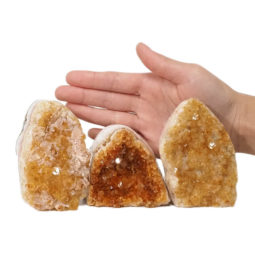 1.40kg Citrine Polished Crystal Geode Specimen Set 3 Pieces DN206 5 Citrine Polished Crystal Geode Specimen Set 2 Pieces DN206 | Himalayan Salt Factory