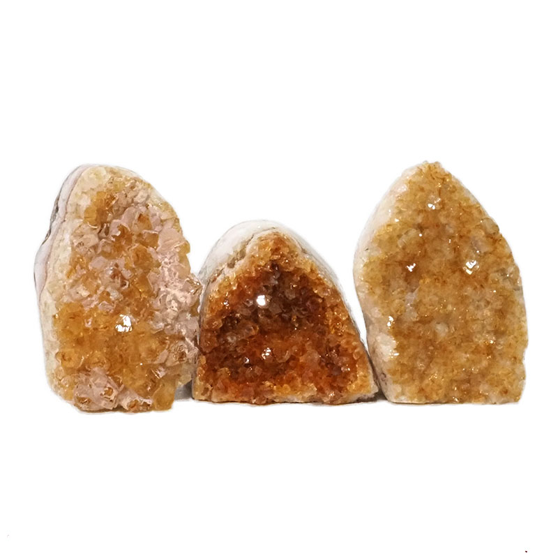 1.40kg Citrine Polished Crystal Geode Specimen Set 3 Pieces DN206 3 Citrine Polished Crystal Geode Specimen Set 2 Pieces DN206 | Himalayan Salt Factory