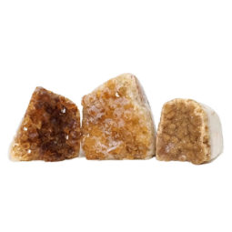 Citrine Polished Crystal Geode Specimen Set 2 Pieces DN207 | Himalayan Salt Factory