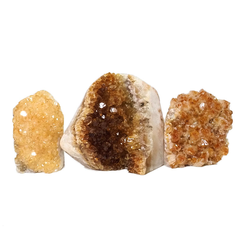 1.66kg Citrine Polished Crystal Geode Specimen Set 3 Pieces DN209 3 Citrine Polished Crystal Geode Specimen Set 2 Pieces DN209 | Himalayan Salt Factory