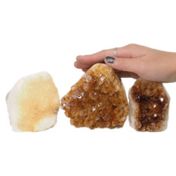 2.04kg Citrine Polished Crystal Geode Specimen Set 3 Pieces DN213 5 Citrine Polished Crystal Geode Specimen Set 3 Pieces DN213 | Himalayan salt factory