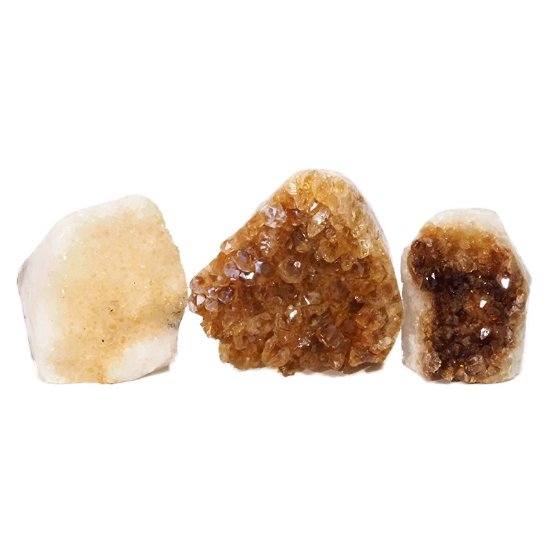 2.04kg Citrine Polished Crystal Geode Specimen Set 3 Pieces DN213 3 Citrine Polished Crystal Geode Specimen Set 3 Pieces DN213 | Himalayan salt factory