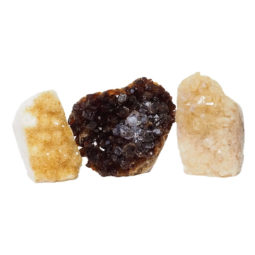 Citrine Polished Crystal Geode Specimen Set 3 Pieces DN222 | Himalayan Salt Factory