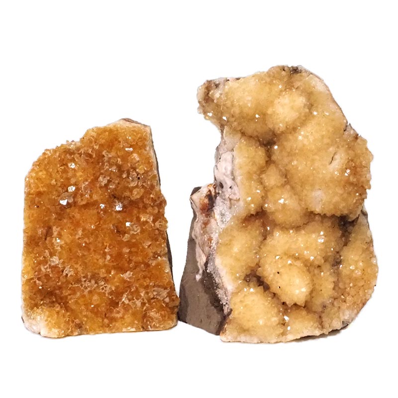 1.97kg Citrine Crystal Geode Specimen Set 2 Pieces DN228 3 Citrine Polished Crystal Geode Specimen Set 3 Pieces DN228 | Himalayan Salt Factory