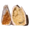 Citrine Polished Crystal Geode Specimen Set 3 Pieces DN229 | Himalayan Salt Factory