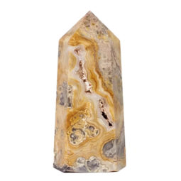 Crazy Lace Agate Terminated Point DS825 | Himalayan Salt Factory