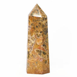 Crazy Lace Agate Terminated Point DS826 | Himalayan Salt Factory