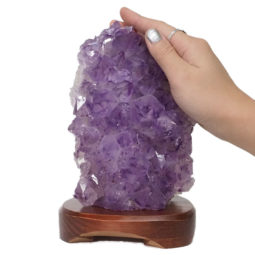 1.81kg Natural Amethyst Crystal Lamp with Timber Base DN271 7 Natural Amethyst Crystal Lamp with Timber Base DN271 | Himalayan Salt Factory