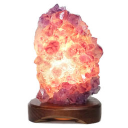 1.81kg Natural Amethyst Crystal Lamp with Timber Base DN271 6 Natural Amethyst Crystal Lamp with Timber Base DN271 | Himalayan Salt Factory