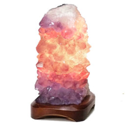 2.46kg Natural Amethyst Crystal Lamp with Timber Base DN272 6 Natural Amethyst Crystal Lamp with Timber Base DN272 | Himalayan Salt Factory