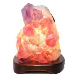 3.97kg Natural Amethyst Crystal Lamp with Timber Base DN275 6 Natural Amethyst Crystal Lamp with Timber Base DN275 | Himalayan Salt Factory