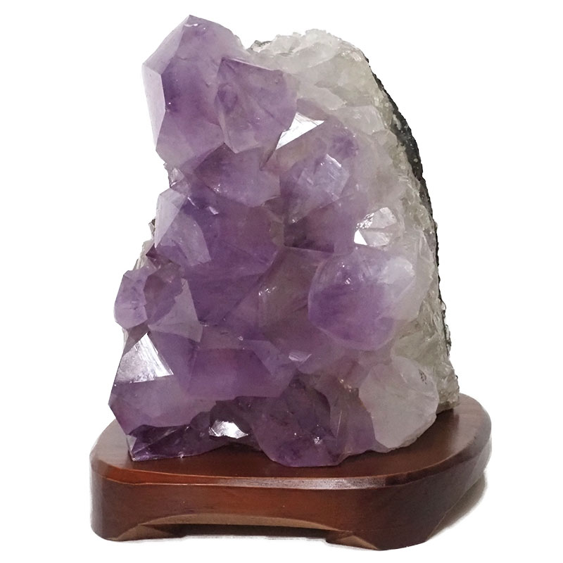 3.97kg Natural Amethyst Crystal Lamp with Timber Base DN275 3 Natural Amethyst Crystal Lamp with Timber Base DN275 | Himalayan Salt Factory