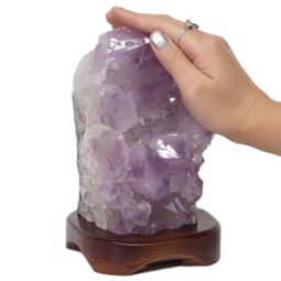 2.28kg Natural Amethyst Crystal Lamp with Timber Base DN276 7 Natural Amethyst Crystal Lamp with Timber Base DN276 | Himalayan Salt Factory