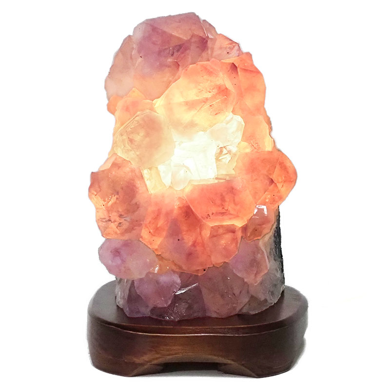 2.28kg Natural Amethyst Crystal Lamp with Timber Base DN276 4 Natural Amethyst Crystal Lamp with Timber Base DN276 | Himalayan Salt Factory