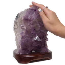 3.22kg Natural Amethyst Crystal Lamp with Timber Base DN286 7 Natural Amethyst Crystal Lamp with Timber Base DN286 | Himalayan Salt Factory