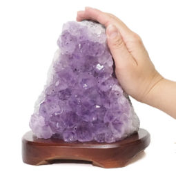 2.317kg Natural Amethyst Crystal Lamp with Timber Base DS849 7 Natural Amethyst Crystal Lamp with Timber Base DS849 | Himalayan Salt Factory