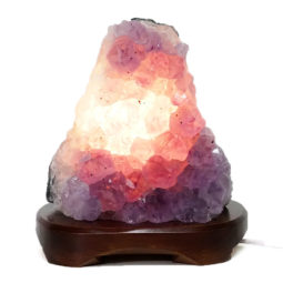 2.317kg Natural Amethyst Crystal Lamp with Timber Base DS849 6 Natural Amethyst Crystal Lamp with Timber Base DS849 | Himalayan Salt Factory