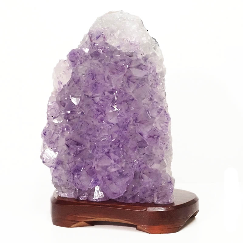 2.64kg Natural Amethyst Crystal Lamp with Timber Base DS853 3 Natural Amethyst Crystal Lamp with Timber Base DS853 | Himalayan Salt Factory