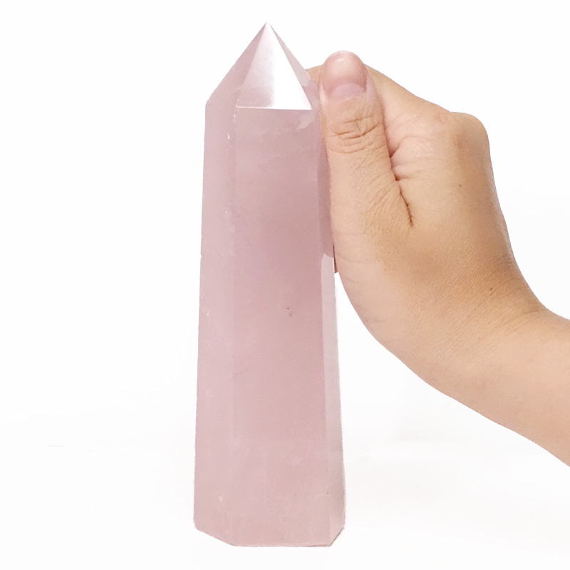 Rose Quartz Terminated Point DS824 4 Natural Rose Quartz Terminated Point DS824 | Himalayan Salt Factory