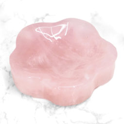 Rose Quartz Flower Bowl | Himalayan Salt Factory