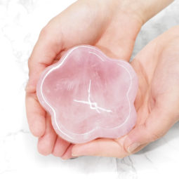 Rose Quartz Flower Bowl 7 Rose Quartz Flower Bowl | Himalayan Salt Factory