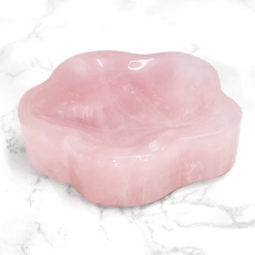 Rose Quartz Flower Bowl 8 Rose Quartz Flower Bowl | Himalayan Salt Factory