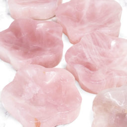 Rose Quartz Flower Bowl 9 Rose Quartz Flower Bowl | Himalayan Salt Factory